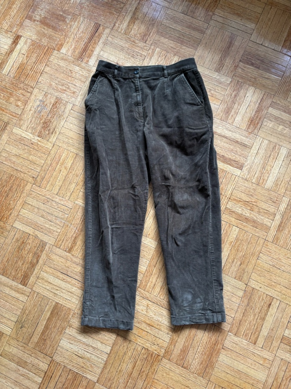 Women’s Olive Corduroy Casual Pants